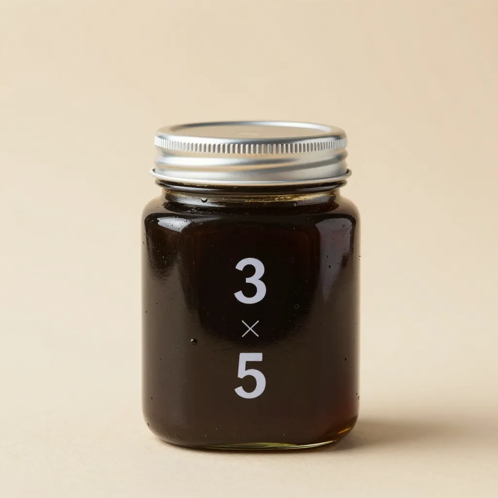 A numbered collector's jar of dark Mnuka honey